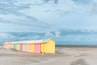 Multicolored bathing cabins lined up on the deserted beach of Berck-Plage in the early morning, Shutterstock ID 719501197, SF SSA Case with Manager Approval: Case 07151371, Job: Prepay credit, Client/