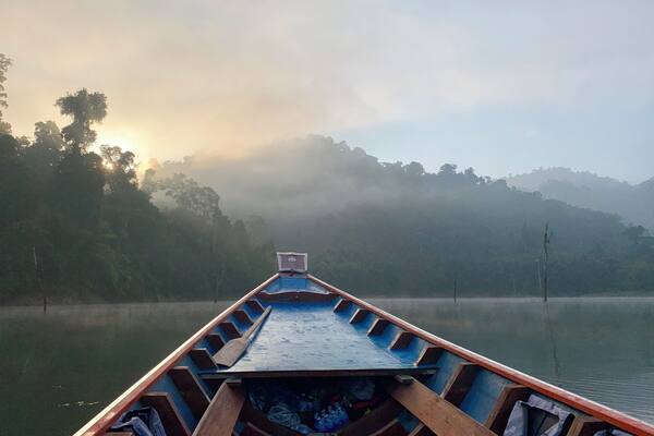 Khao Sok National Park was dedicated in December 1980, and shortly thereafter dammed in 1982 creating the largest freshwater lake in Thailand, known as Cheow Larn Lake. The area was ultimately saved due to a pandemic that wiped out the local population, giving it the name “Khao Sop” - Corpse Mountain. It then witnessed guerrilla warfare, providing an ideal location for natural protection, which ultimately discouraged logging and hunting industries from taking form. Today it exists as an adventure playground with cave excursions, boat rides, and floating bungalow rentals.
#History #Thailand