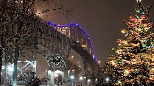 Blue water Bridge in Point Edward Ontario