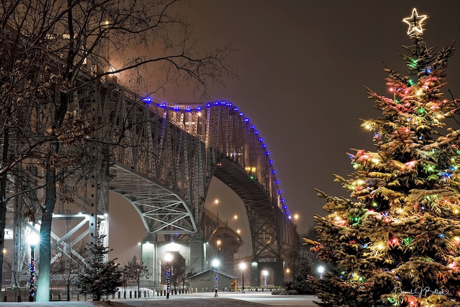Blue water Bridge in Point Edward Ontario
