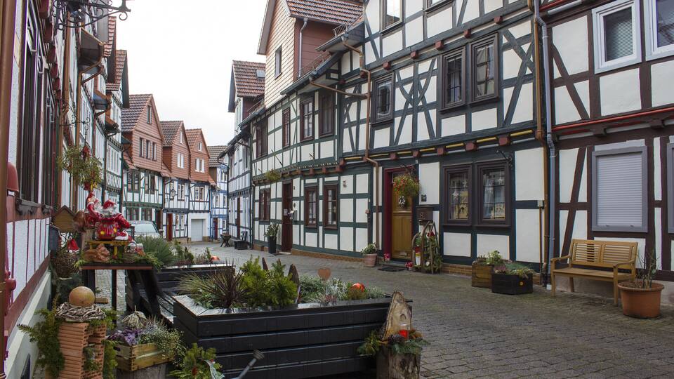 The Town of Bad Sooden Allendorf in the Werra Valley in Germany, Hessen