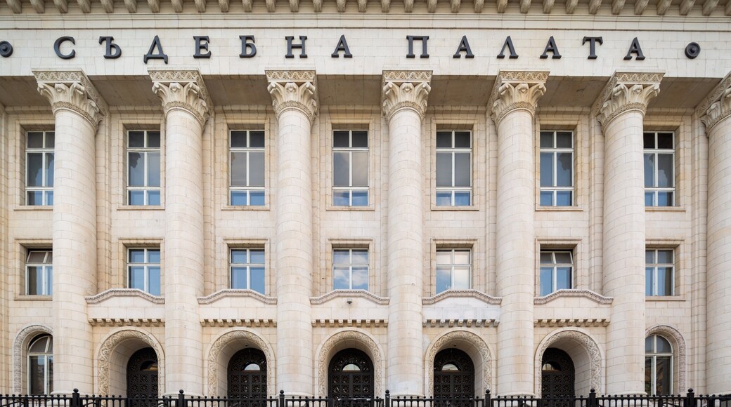 Sofia Court House which includes heritage architecture and signage