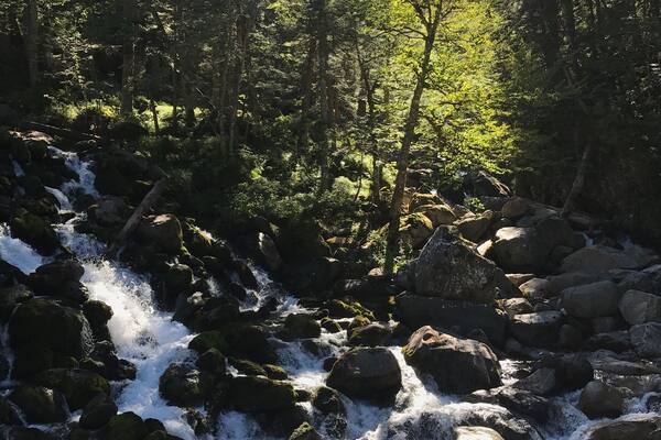 Uelhs deth Joéu or "Eyes of the Devil" is a spectacular waterfall and an exceptional phenomenon as the waters of the Aneto glacier disappear in the Benasque valley to reappear in Artiga de Lin after a 4km underground journey!
These waters in fact are the source of river Garonne that will finally flow into the Atlantic near Bordeaux in France after a 650 km Journey.
#AquaTrove