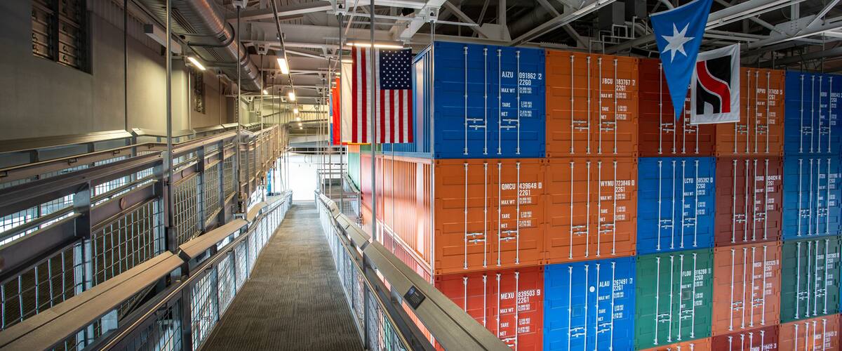 GulfQuest National Maritime Museum which includes interior views and a marina