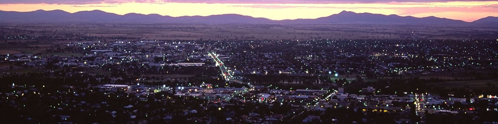Sunset over Tamworth during the Country Music Festival. Australia.