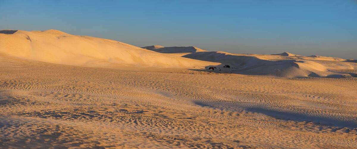 The Nambung National Park includes a number of very large fields of Sand dunes, this is one of the larger fields on the South end of the park. Sunset at the Sand Dunes.