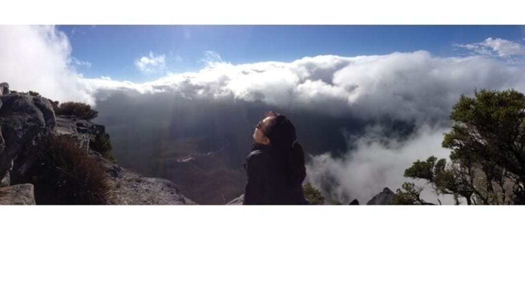 The summit of Bluff Knoll, the highest point in Western Australia. A panorama shot taken with my camera.