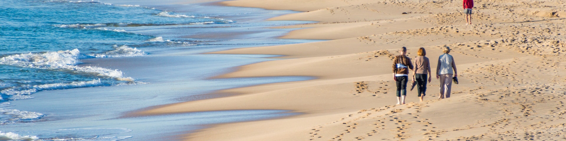Walking along a secluded beach in Shoalwater Bay on a warm winters day in Perth City Western Australia