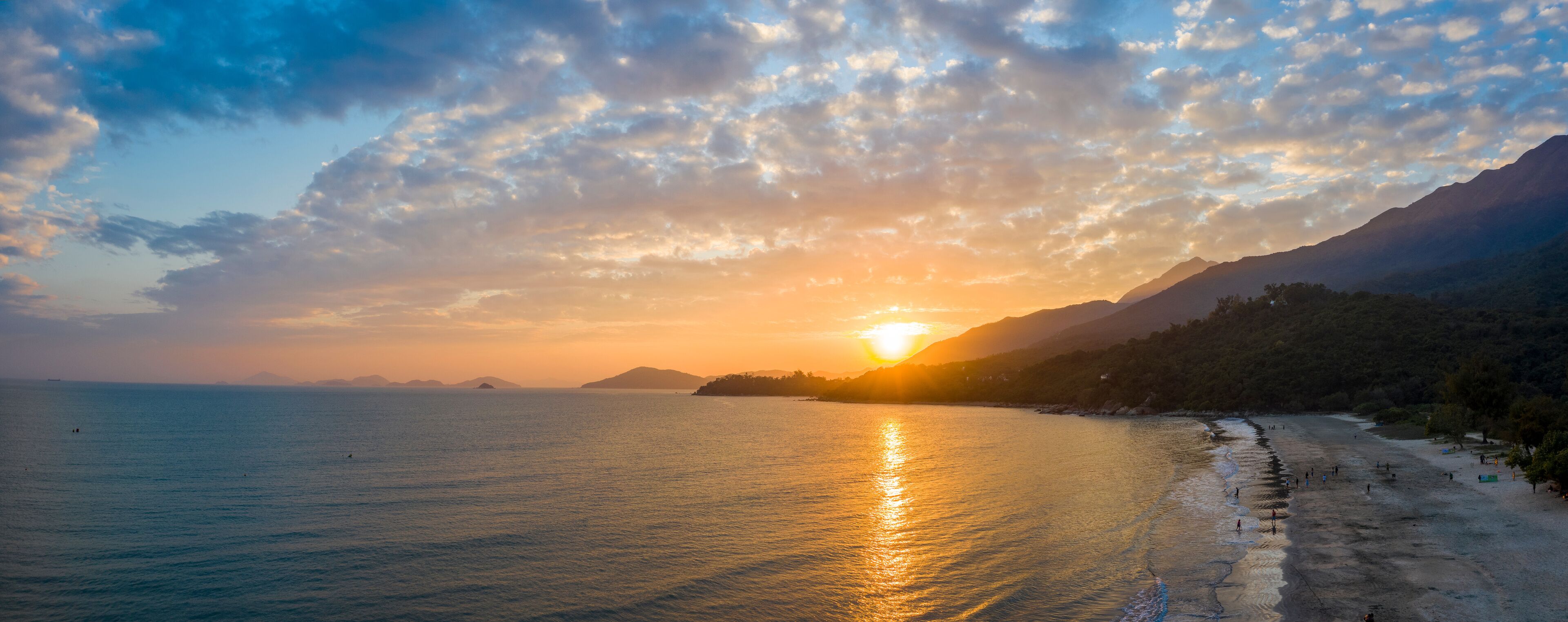 Skyline Pui O Beach at Sunset