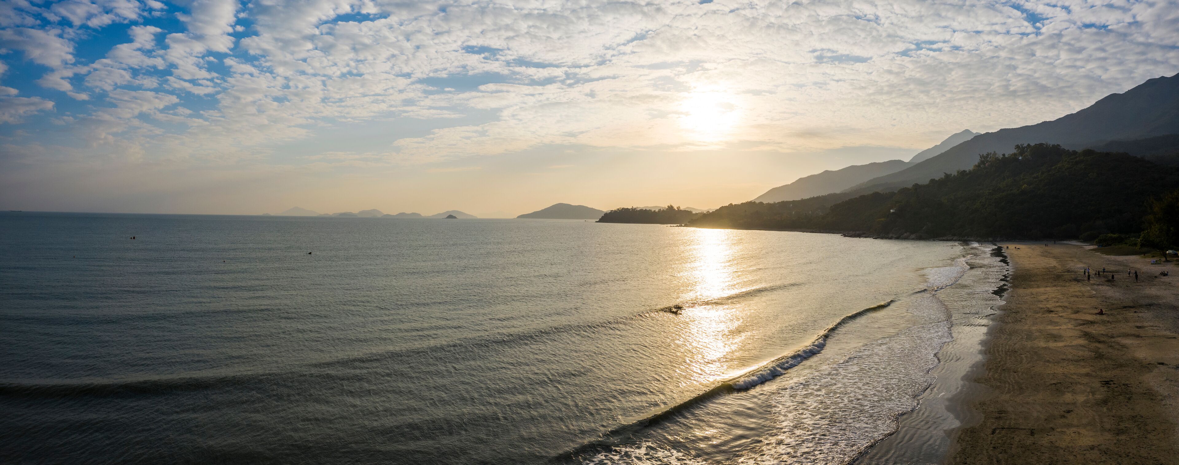 Skyline Pui O Beach at Sunset