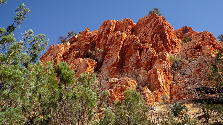 Standley Chasm featuring a gorge or canyon