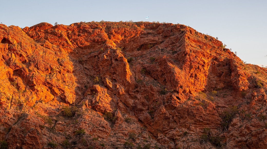 Trephina Gorge National Park which includes a sunset, a gorge or canyon and desert views