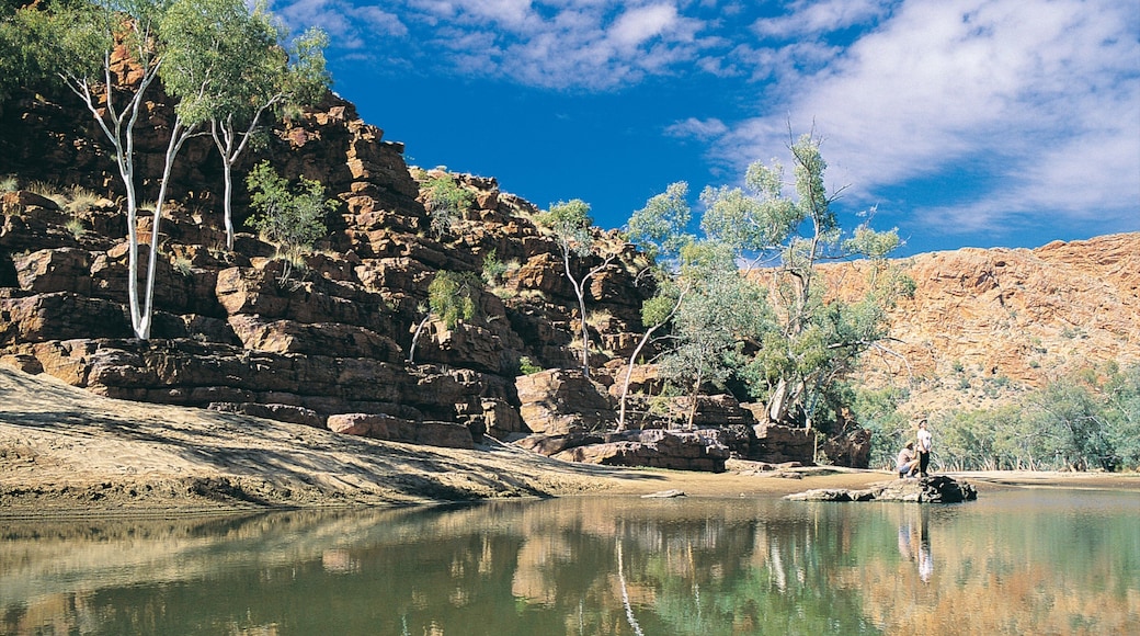 Alice Springs featuring landscape views, a gorge or canyon and a lake or waterhole