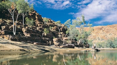Alice Springs featuring landscape views, a lake or waterhole and a gorge or canyon