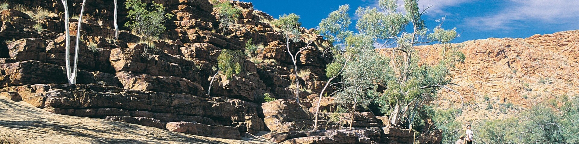 Alice Springs featuring a gorge or canyon, a lake or waterhole and landscape views