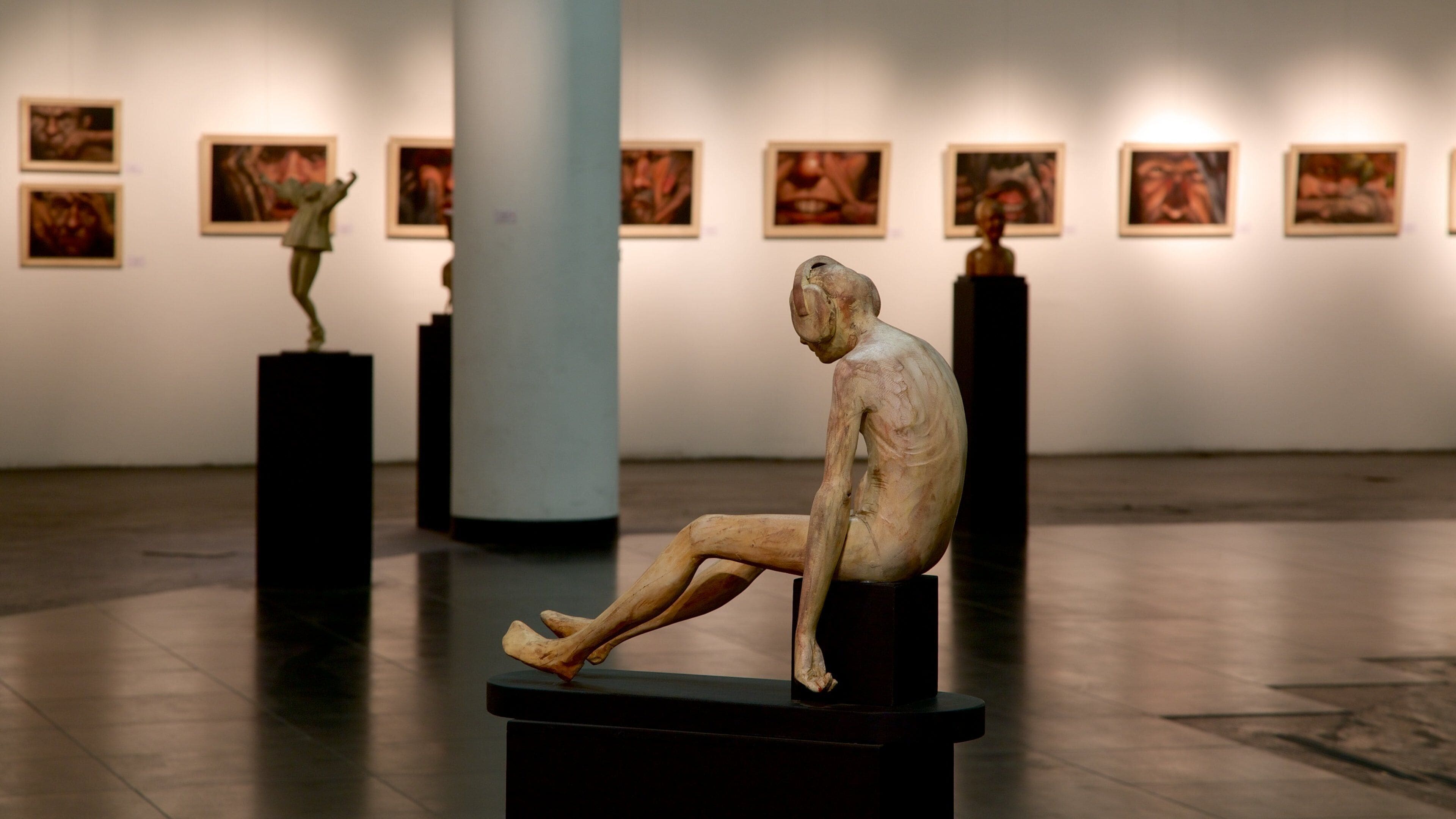 Cuyo - Wine Region showing a statue or sculpture and interior views