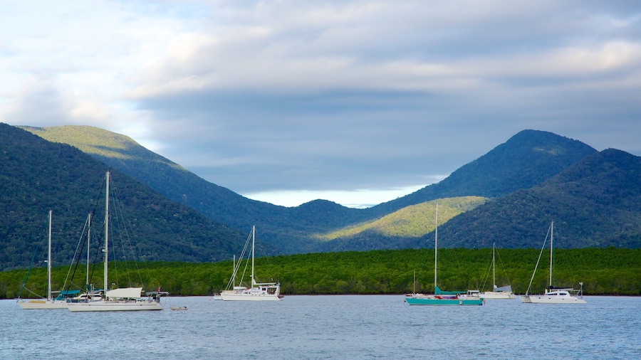 Cairns Marlin Marina which includes sailing, mountains and a marina
