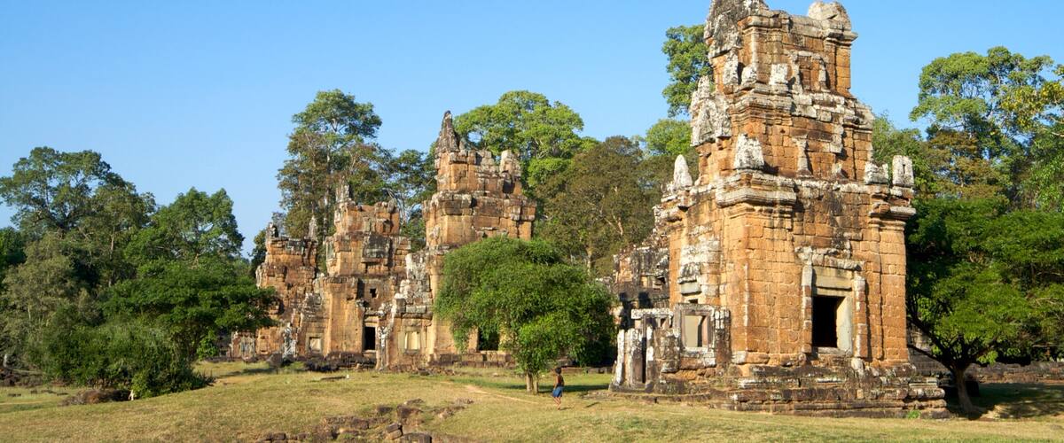 Khu di tích Khảo cổ Angkor cho thấy di tích tòa nhà và kiến trúc di sản