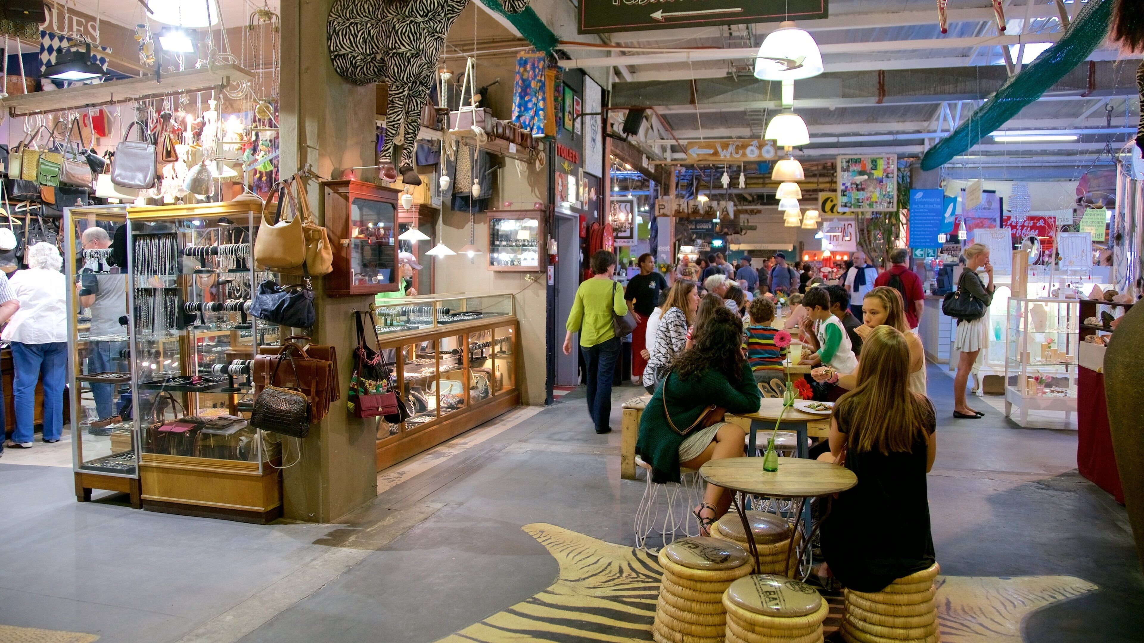 Hout Bay Craft Market which includes markets and interior views