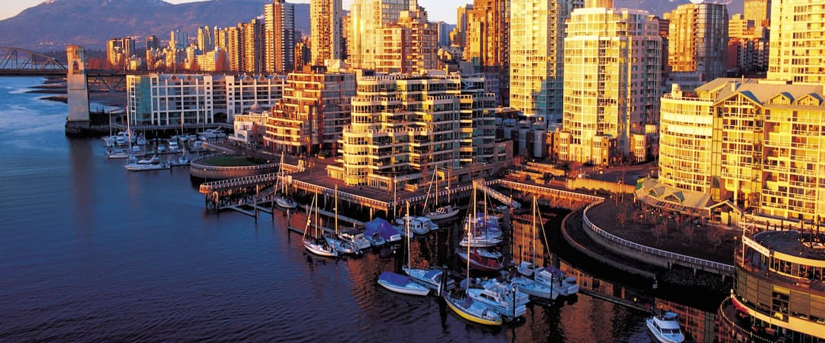 Vancouver showing a city, a high-rise building and a marina