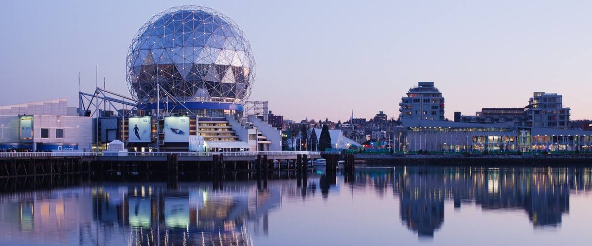 Vancouver which includes an observatory, a river or creek and modern architecture