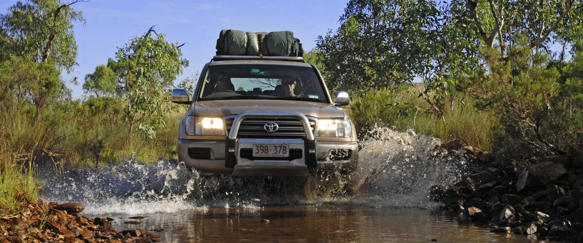 Red Centre which includes off-road driving, a river or creek and vehicle touring