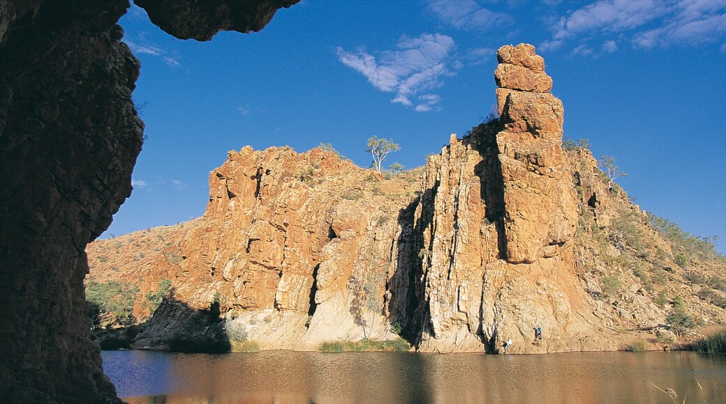 Alice Springs which includes a lake or waterhole and a gorge or canyon