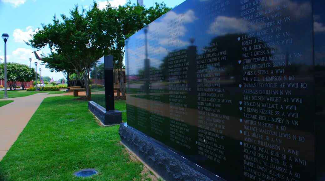 Veterans Memorial Park which includes a memorial and a garden