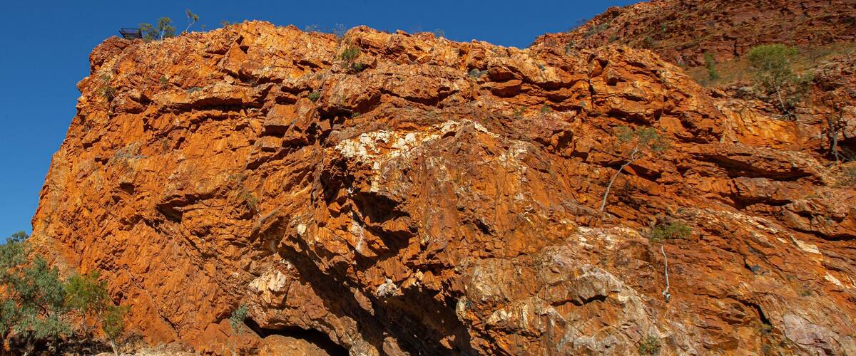 Ormiston Gorge featuring a gorge or canyon and a lake or waterhole