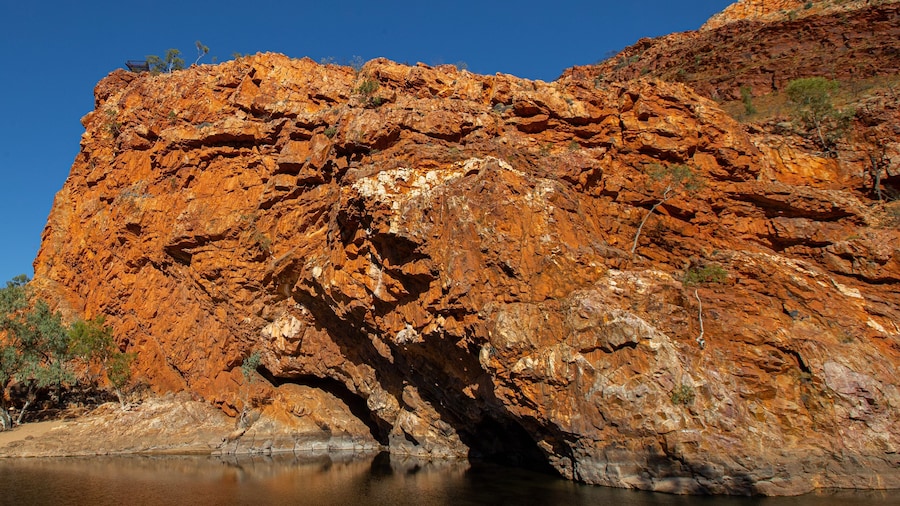 Ormiston Gorge featuring a gorge or canyon and a lake or waterhole