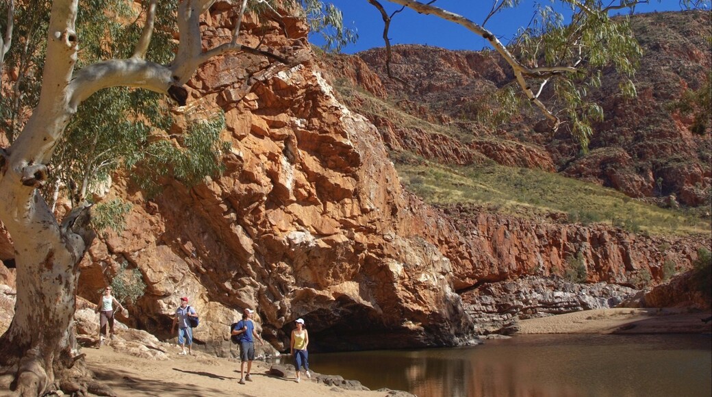 앨리스 스프링스 을 보여주는 계곡 또는 협곡, 호수 또는 샘 과 하이킹 또는 걷기