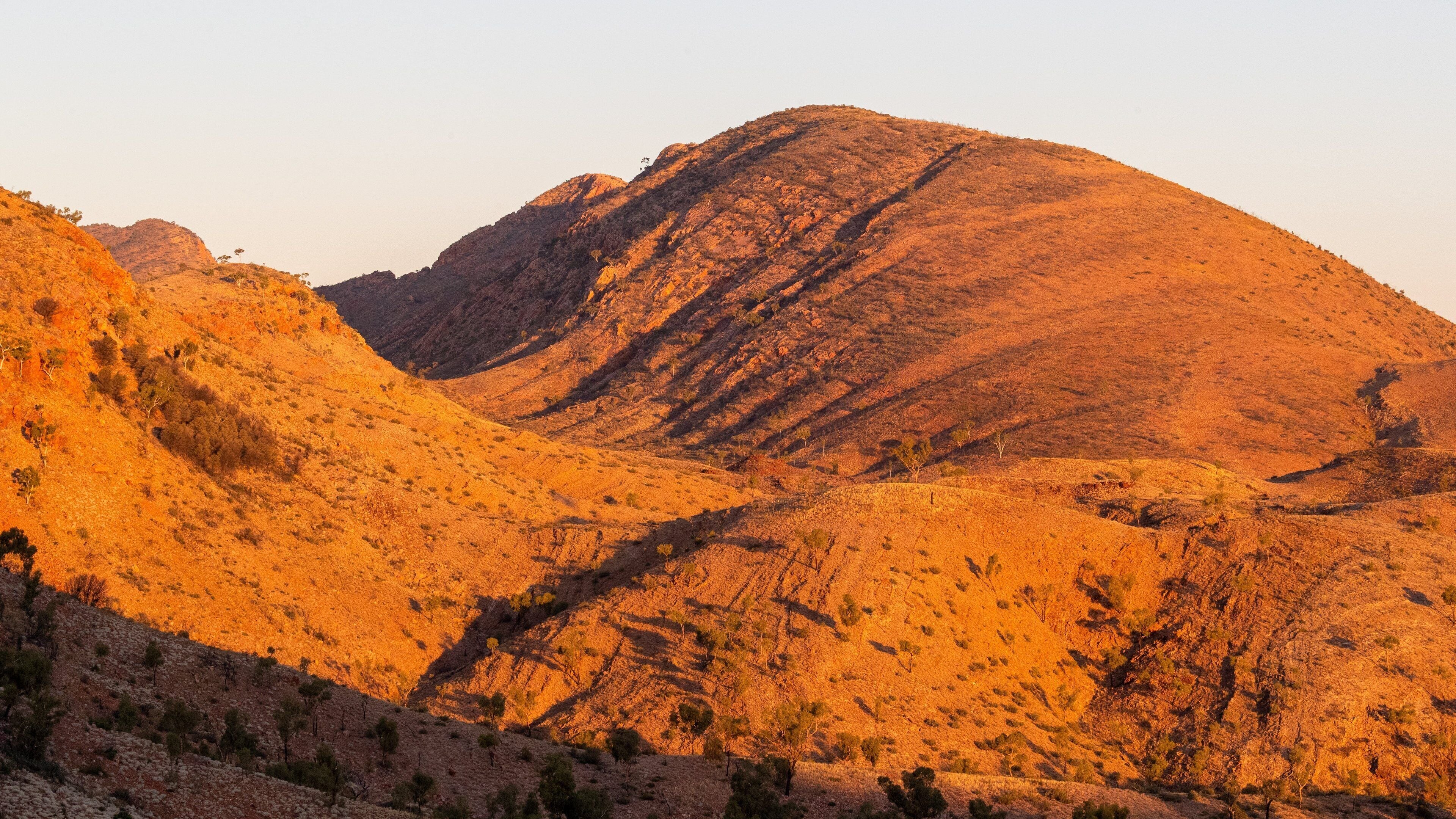 Ormiston Gorge which includes a sunset, desert views and a gorge or canyon
