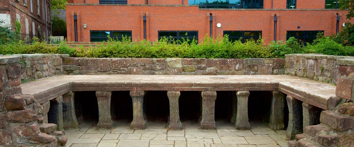 Chester which includes a ruin and heritage elements