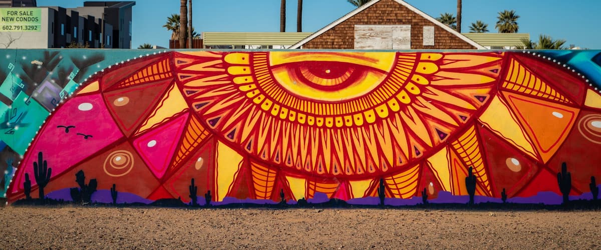 Roosevelt Row showing outdoor art