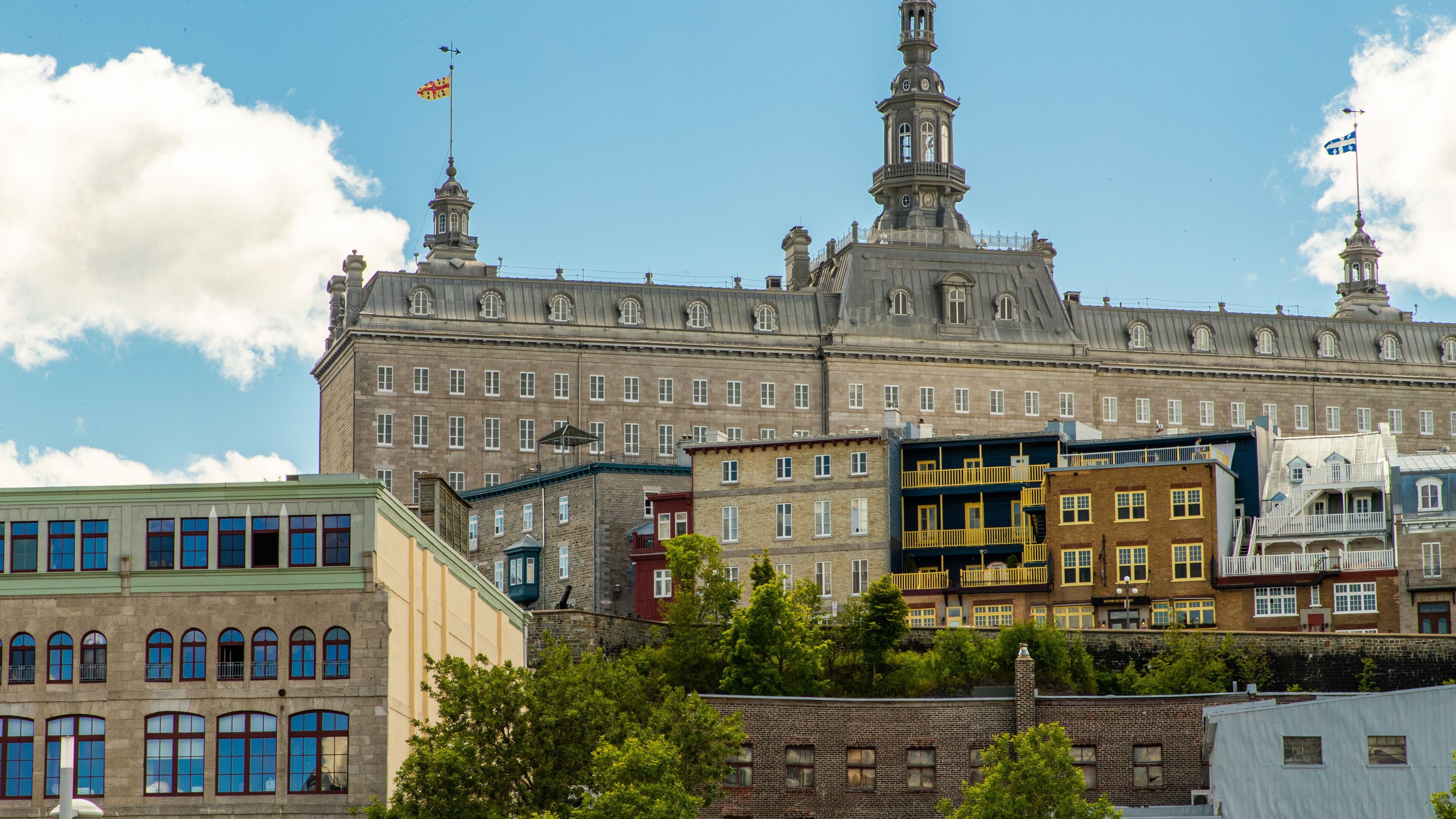 Old Port Quebec City which includes heritage architecture and a city