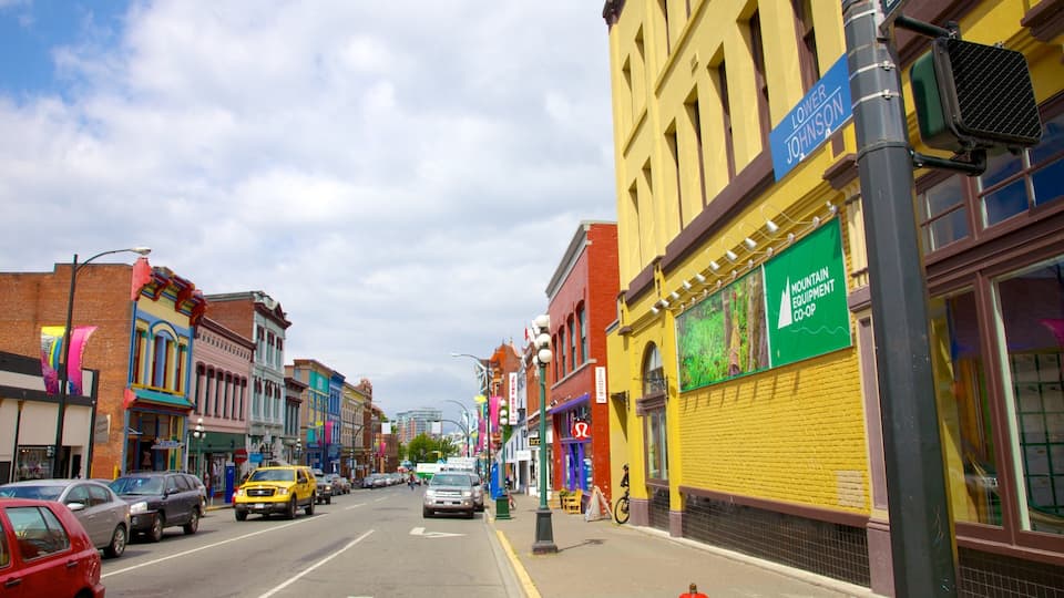 Victoria showing signage, a small town or village and street scenes
