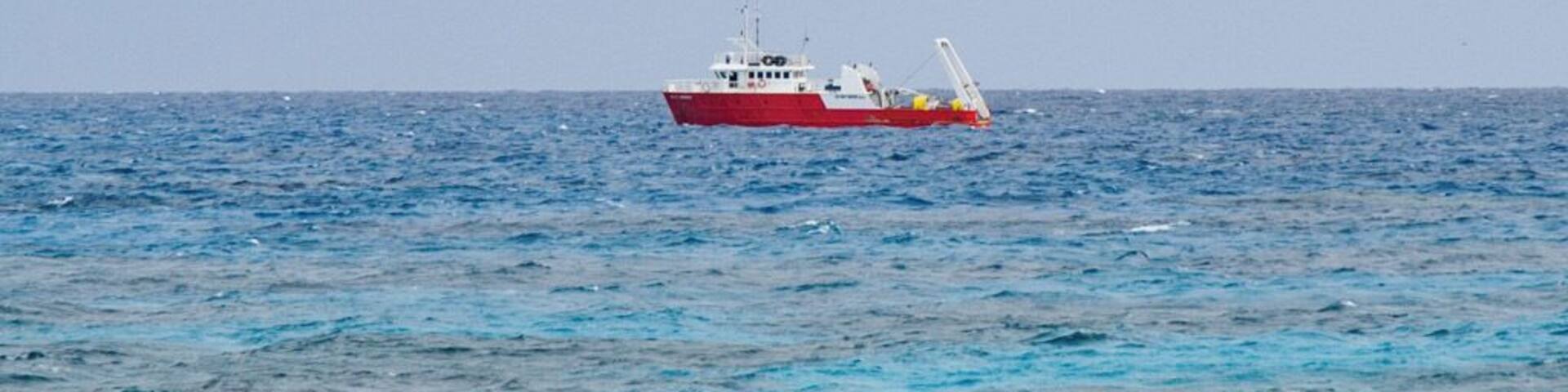 Pacific Conquest taking shelter from approaching storm at Willis Island