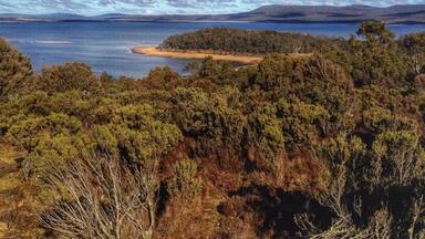 The Great Lake is the second largest freshwater lake in Australia, although it's hard to appreciate its size when you see it.
This is taken at the lookout at the north-west end of the lake.
Driving from Deloraine to Hobart through the Great Lakes is actually quicker than taking the Midlands Hwy - although the Great Lakes route includes dirt roads and can be very slippery in bad weather.