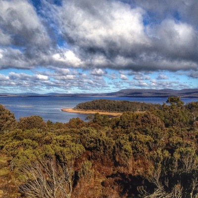 The Great Lake is the second largest freshwater lake in Australia, although it's hard to appreciate its size when you see it.
This is taken at the lookout at the north-west end of the lake.
Driving from Deloraine to Hobart through the Great Lakes is actually quicker than taking the Midlands Hwy - although the Great Lakes route includes dirt roads and can be very slippery in bad weather.