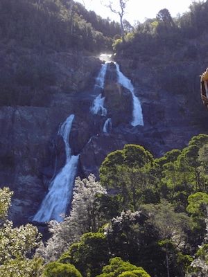 Photo taken in 2004 in Tasmania.
St Columba falls Tasmania.  Easy access