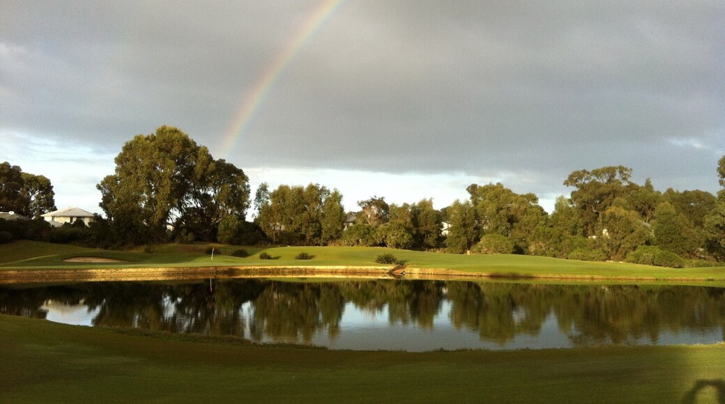 Rainbow over the golf course in Singleton