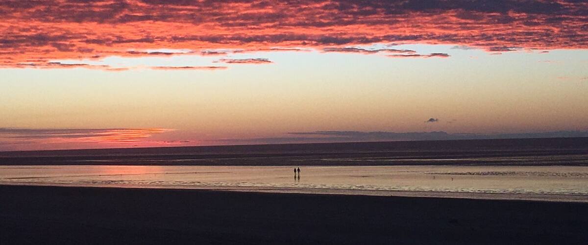 Sunset at 80 mile beach WA. Great fishing & combing for shells, so serene.