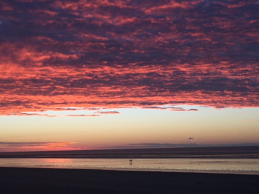 Sunset at 80 mile beach WA. Great fishing & combing for shells, so serene.