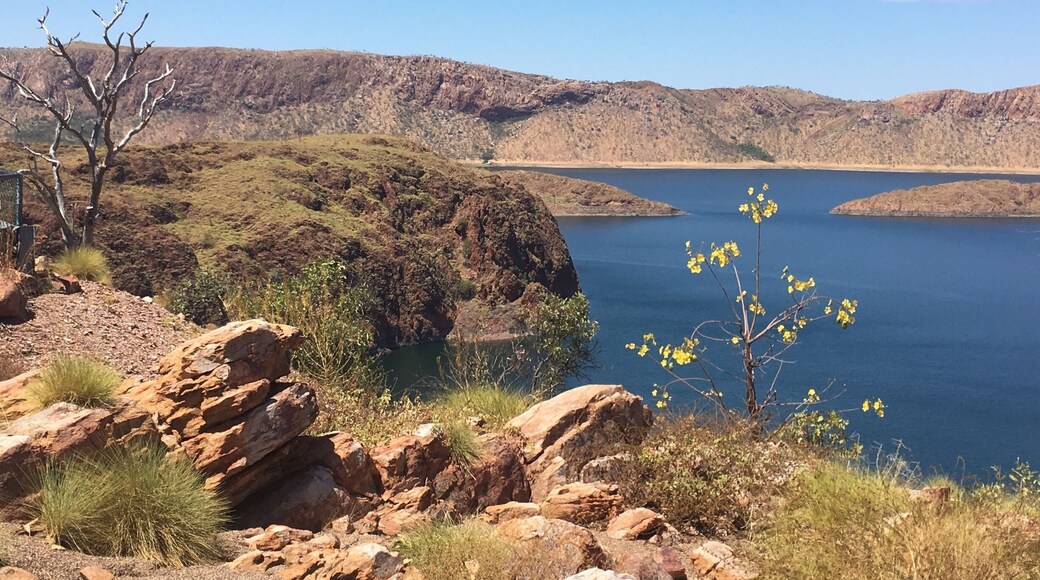 Lake Argyle is Australia's second largest man made lake located in Kununurra northern WA.
