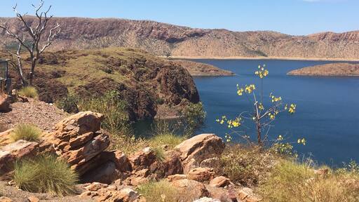 Lake Argyle is Australia's second largest man made lake located in Kununurra northern WA.