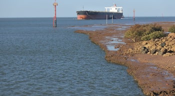 Merchant ship entering Port Hedland Pilbara Ports Authority Western Australia
