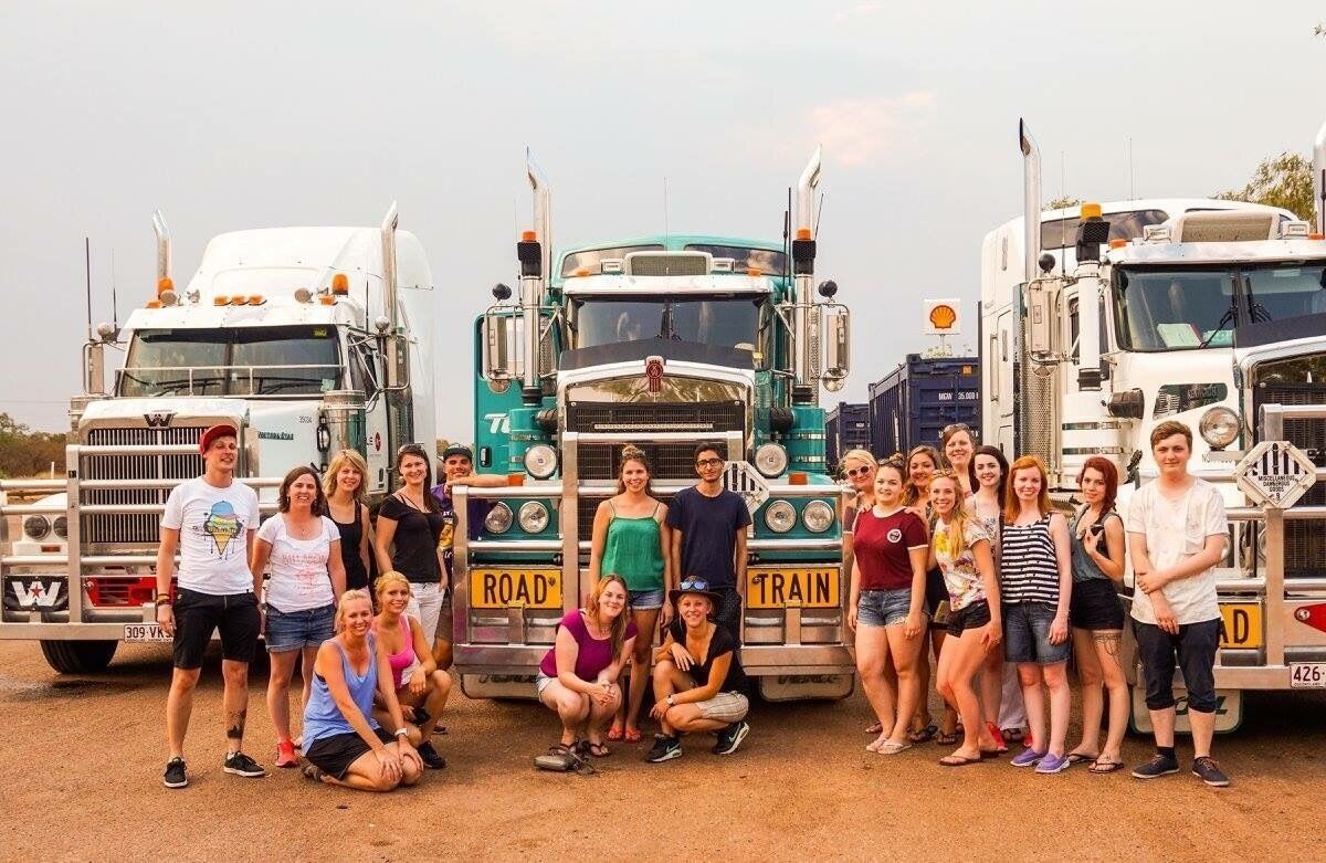 Stop to refuel in the outback to see some amazing road trains! 