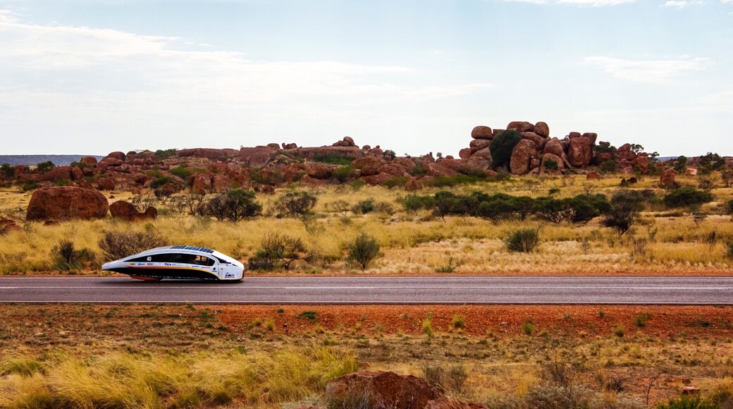 I recently had the pleasure of not just doing an outback Australia road trip but also working with the Bridgestone World Solar Challenge at the same time! This event is only on every two years and if you missed this year youâve been hiding under a rock! The premise is that competing university teams from around the world bring over their solar powered vehicles and race from Darwin to Adelaide, driving from 8:00 AM - 5:00 PM daily. My favorite spot was probably the Devils Marbles, also known as Karlu Karlu.