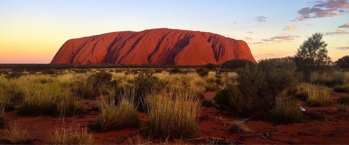 Uluru is beautiful during sunset