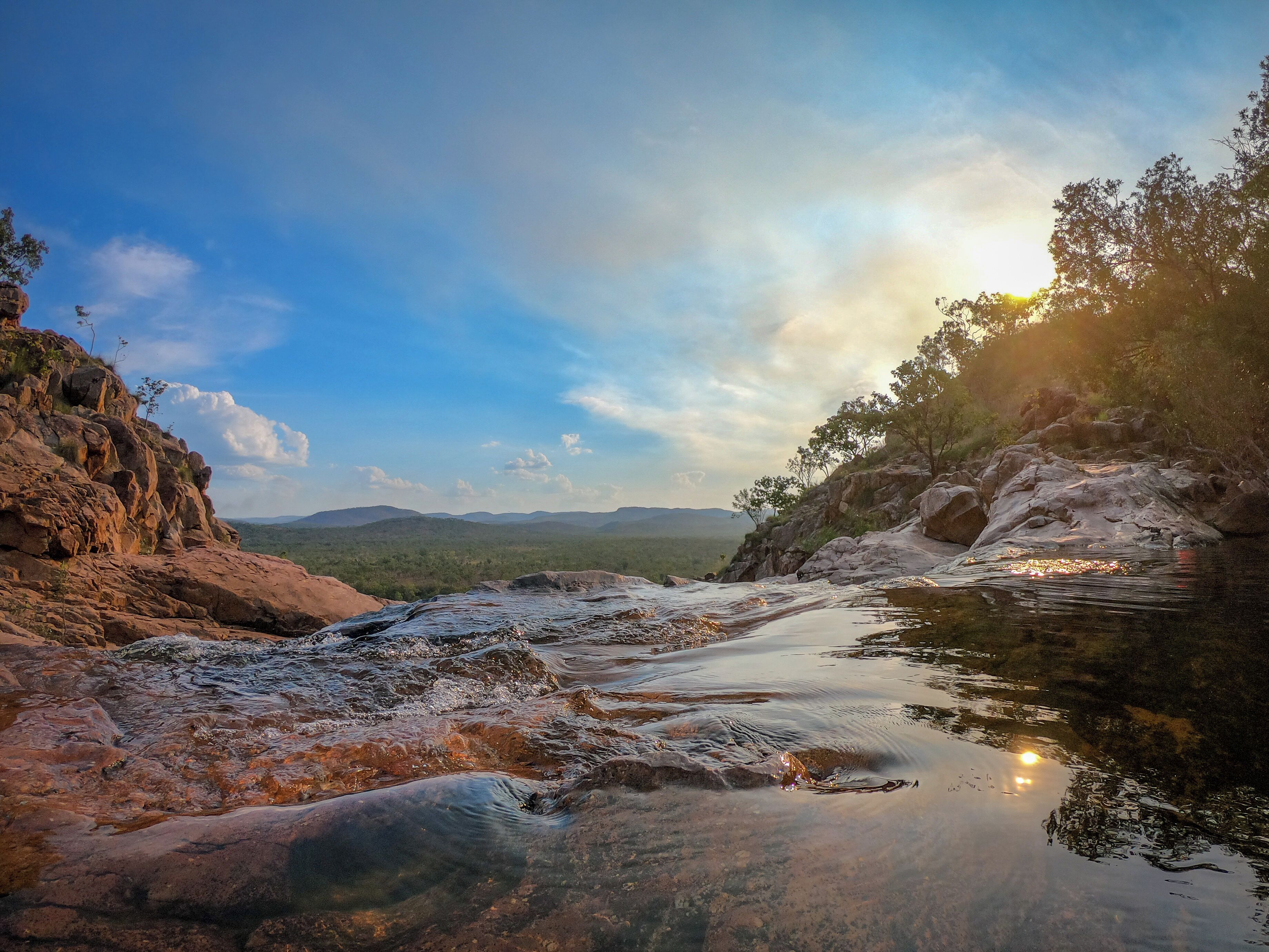 The top pools at Gunlom Falls